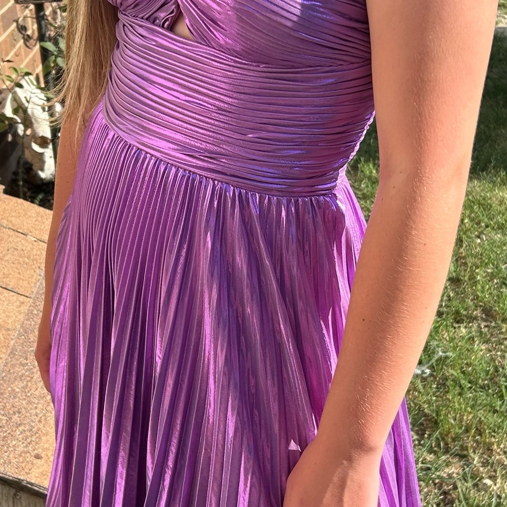 Elegant Purple Backless Dress